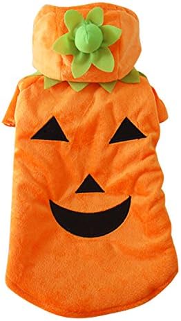 Pet Dog Cat Fleece Halloween Pumpkin Costume (L)