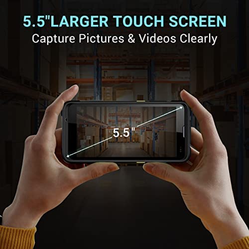 Tera Android Barcode Scanner with Charging Cradle Qualcomm CPU Handheld Rugged PDA QR 2D with Zebra SE4710 Scanner 5.5” HD Display Android 9.0 NFC 4G Wi-Fi GPS BT for WMS Management P166