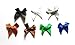 100 Pcs - 7 colors Cute Satin BOW Ribbon Applique Embellishment Decoration - Size 20mm X 25 Mm Earth Tone Color