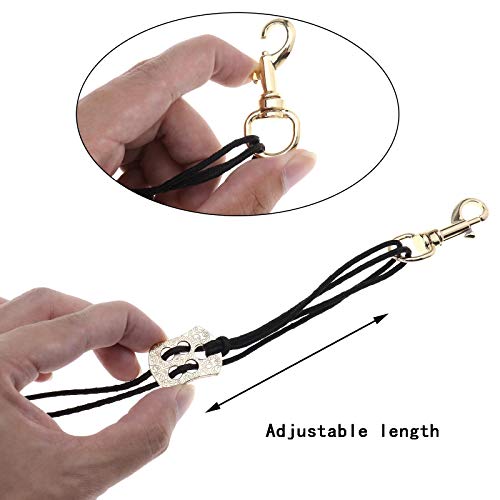 Creative-Idea Saxophone Sax Belt Padded Neck Strap with Hook Clasp ID Card Holder Pass Badge Holder Black