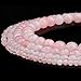 RUBYCA Natural Rose Quartz Gemstone Round Loose Bead Pink Crystal for Jewelry Making 1 Strand - 4mm