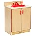 ECR4Kids Birch Pretend Play Kitchen Sink Playset for Daycare, Natural