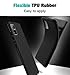 Sunnyw Samsung A51 Case, Galaxy A51 Case, Samsung Galaxy A51 Case (NOT for 5G Version) with Tempered Glass Screen Protector, Ultra Slim Ribbed TPU Shock Absorbing Scratch Resistant Case (Black)