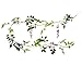Miracliy Artificial Flowers Vine 2 Pcs 6.6ft Fake Silk Wisteria Ivy Vine Rattan Hanging Garland for Home Party Wedding Decor, Purple
