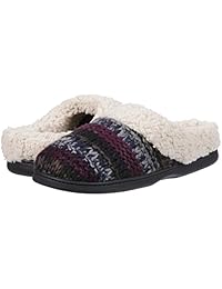Dearfoams - Zapatillas de punto grueso para mujer