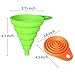 Hibery 4 Pack Silicone Collapsible Funnel, Flexible/Foldable/Kitchen Funnel for Liquid Transfer 100% Food Grade Silicone FDA Approved Silicone Small Funnel