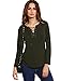 SheIn Women's Sexy Lace Up Long Sleeve Curved Hem T-Shirt Top Medium Army Green