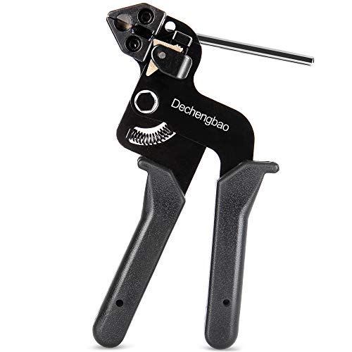 Metal tie wrap Gun, Dechengbao Stainless Steel Cable Tie Gun and Zip tie Tool,Cable Tie Tool for Stainless Steel Cable Ties,Metal Cable tie Gun