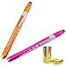 Escolite nurse penlight with pupil gauge nursing penlight stylus end for stethoscope warm white light dull polish 2AAA battary orange and pink color 2pcs