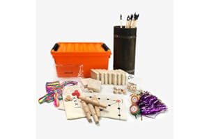 I-SCREAMMEDIA i-Scream Korean Traditional Game Set - 6 Games/Activities with Storage Box, Includes Korean Board Game-Yutnori(윷놀이), Gonggi(공기), Tuho(투호), Jaegi제기), Biseokchigi(비석치기), Cat's Cradle(실뜨기놀이)