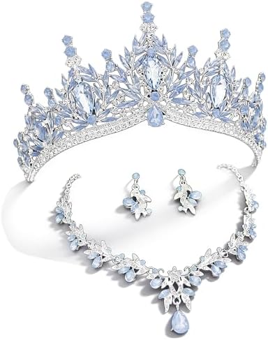 Amazon.com: Women Jewelry Set Tiara Set with Earrings Gothic  display picture 3