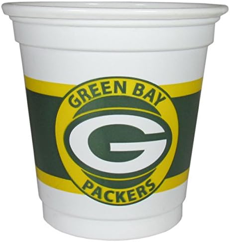 Nfl Siskiyou Sports Green Bay Packers Plastic Game Day Cups 18 Count 3 Oz White