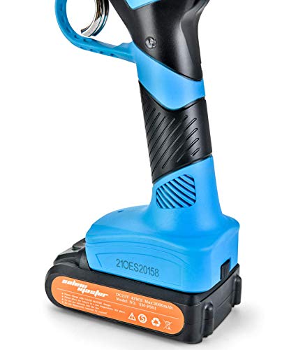 SALEM MASTER Professional Cordless Electric Pruning Shears with 2 Pack Backup Rechargeable 2Ah Lithium Battery Powered Tree Branch Pruner, 30mm (1.2 Inch) Cutting Diameter, 6-7 Working Hours
