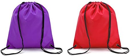 Urmiss 2 Pieces Waterproof Gym Bag Large Drawstring Backpack Sackpack Stroge Bags for Home Travel Shopping Sport Yoga School