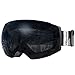 OutdoorMaster Ski Goggles PRO - Frameless, Interchangeable Lens 100% UV400 Protection Snow Goggles for Men & Women (Black Frame VLT 7.5% Black Lens and Free Protective Case)