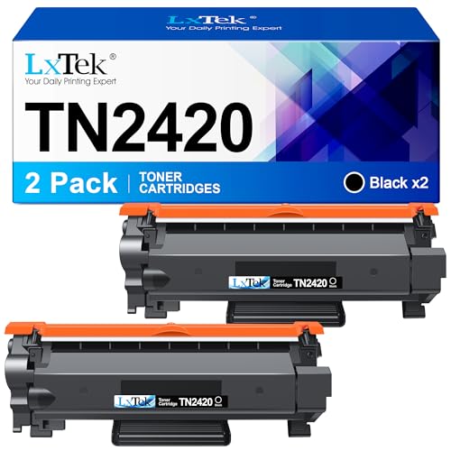 LxTek Compatible Toner Cartridges Replacement for Brother TN2420 TN2410 for MFC-L2710DW L2710DN L2730DW L2750DW for DCP-L2510D L2530DW L2550DN for HL-L2310D L2350DW L2375DW (Black, 2-Pack)