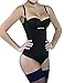 Camellias Women Seamless Firm Body Control Bodysuit Thong Body Shaper Slimmer Shapewear Black, SZ7095-Black-XL