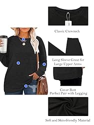 DOLNINE Plus Size Tops for Women Casual Winter