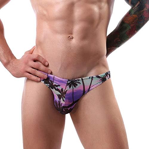 Meiliwanju Men's Underwear, Fashion Natural Print Stretch Boxers Briefs Breathable Bulge Pouch Shorts Bikini Sexy Underpants