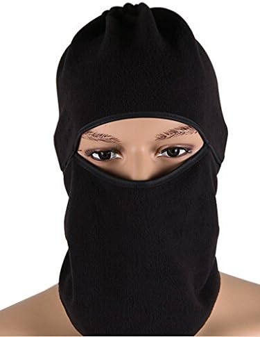 DINHAND Balaclava Ski Face Mask (2Pack) with Fleece for Windproof Motorcycle Ride Ski Mask Cap CS Hiking Bike snowboard cap,Warm Full Neck Face Cover Winter Ski Mask (Black)