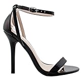 Womens Fashion Ankle Strap Cut Out Sandals Pump Stiletto High Heel Shoes