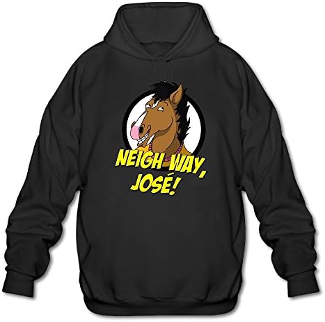Anatoly Mens BoJack Cartoon Horseman Classic Hoodies Hooded Sweatshirt 3X Black
