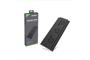 G-DREAMER DOBE Xbox Cooling Stand - Black, 24.2 x 9 x 3 cm, Xbox One/X Gaming Console Cooler with 3 Fans, 3 USB 2.0 Ports, LED light | Xbox Gaming Accessories