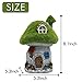 TERESA'S COLLECTIONS Fairy Garden House, Outdoor Garden Figurines with Solar Lights, Flocked Mushroom Statue for Home or Yard Decor (8 Inch Tall)
