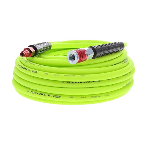 Legacy Flexzilla 3/8 da 50 Zilla Green Air Hose with 1/4 ends, HFZ1450YW2-D