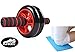 Ab Wheel - Ab Wheel Roller with Soft Grip Handles and Kneeling Mat by Run Baby Sport - Red Ab Wheel