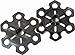 Columb Removable Rubber Snowflake Disk Basket for Hiking Poles, 6 pack (Six)