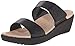 crocs Women's A-Leigh 2 Strap Mini W Wedge Sandal, Black/Black, 9 M US