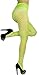 ToBeInStyle Women's Seamless Diamond Net Spandex Nylon Blend Pantyhose - Neon Green - One Size Regular