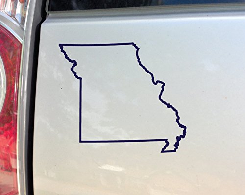 Missouri Vinyl Decal Laptop Car Truck Bumper Window Sticker, 5.5" x 4.75", Navy