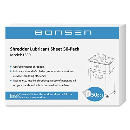 BONSEN Paper Shredder Sharpening & Lubricant