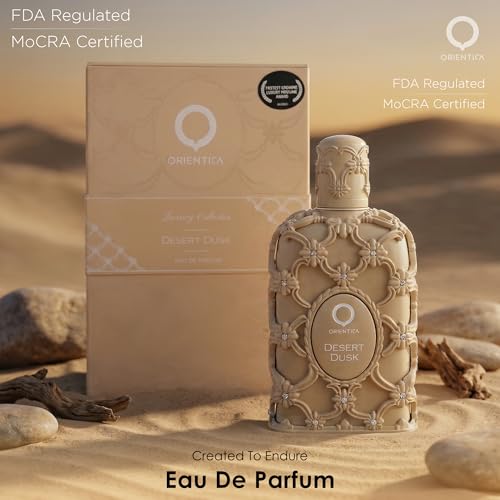 Orientica Luxury Desert Dusk Eau De Parfum 80ml – Notes of Powdery Musk, Coconut Milk, Dry Amber, White Flower - Amber Woody Arabic Perfume for Women & Men