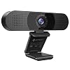 3 in 1 Webcam – eMeet C980 Pro Webcam with Microphone, 2 Speakers & 4 Built-in Omnidirectional Microphones Arrays, 1080P…