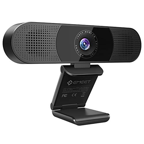 3 in 1 Webcam - eMeet C980 Pro Webcam with Microphone, 2 Speakers & 4 Built-in Omnidirectional Microphones Arrays, 1080P…