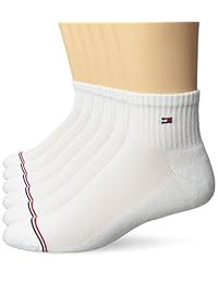 Tommy Hilfiger Calcetines deportivos básicos para hombre, paquete de 6