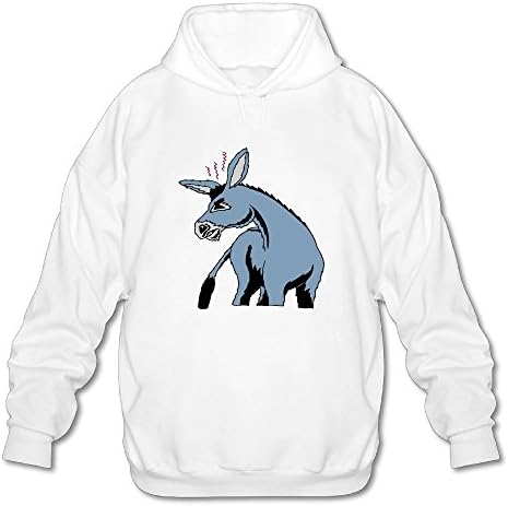 Blue Gray Turned Mule MuleMen's Long Sleeve Cotton Pullover Hoodie Sweatshirts