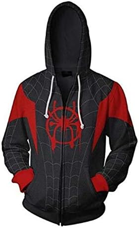 Laszweig Unisex Superhero Cosplay Costume Fleece Hoodie Jacket with Zipper