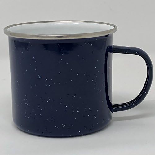 Barvinci Classic 17oz Porcelain Enamel Campfire Mug (Blue)
