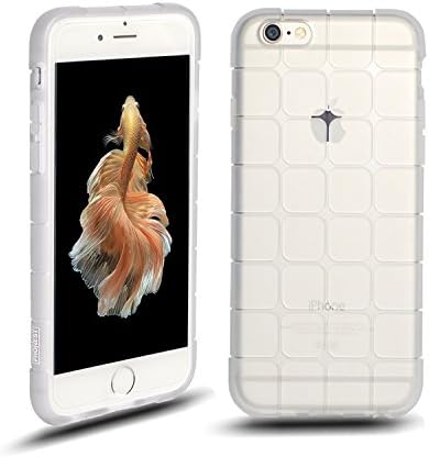 PHONEST iPhone 6s Case, iPhone 6 Case, Non-discoloring TPU Frosted Grid Series, Back Cover Protective Case for 4.7 inches iPhone 6s / 6 - (Clear White)