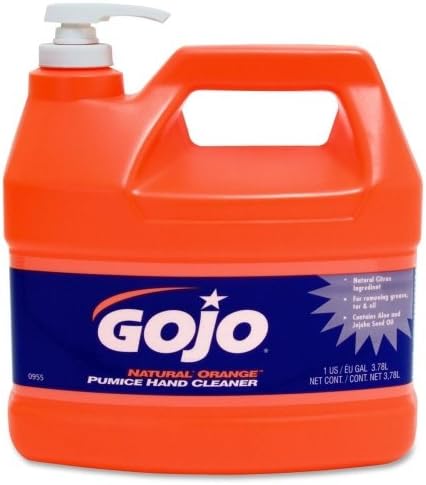 Wholesale CASE of 3 - GOJO Natural Orange Pumice Heavy Duty Hand Cleaner-Hand Cleaner,Orange Pumice,w/Baby Oil,1 Gal,4/CT,Citrus