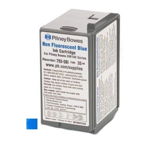 Original Pitney Bowes DM100i -DM220i BLUE Ink Dm100