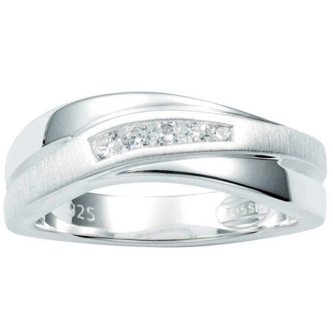 FOSSIL Damen Silber Ring 925 Sterling Silber 170 mm JF12766040