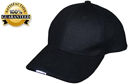 Northern Outback 5 LED Light Baseball Cap Hat - Best Hands Free Solution - Camping - Hiking - Walking - Jogging - Plumbing - Auto Mechanics - High Beam Lights - Batteries Included!