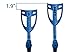 ErgoTech Lightweight Forearm Crutches By FDI (Size: 4'4-6'7) 1 Pair/2 Crutches Blue