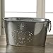 Farmhouse Small Oval Galvanized Steel Beverage Tubs with Handles (Pineapple)