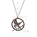 Lureme Antique Bronze Chain Arrow Bird Pendant Necklace for Women and Men 01000947-1